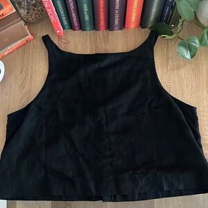 GAP:Black Women's Cropped Tank Top